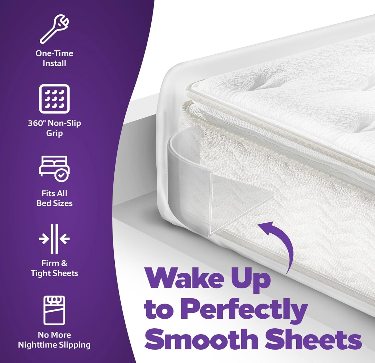 🛏️ SheetGrip™ – The Invisible Bed Sheet Holders That Actually Work