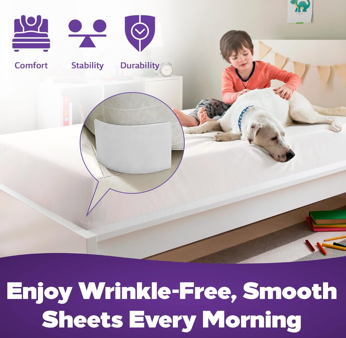 🛏️ SheetGrip™ – The Invisible Bed Sheet Holders That Actually Work