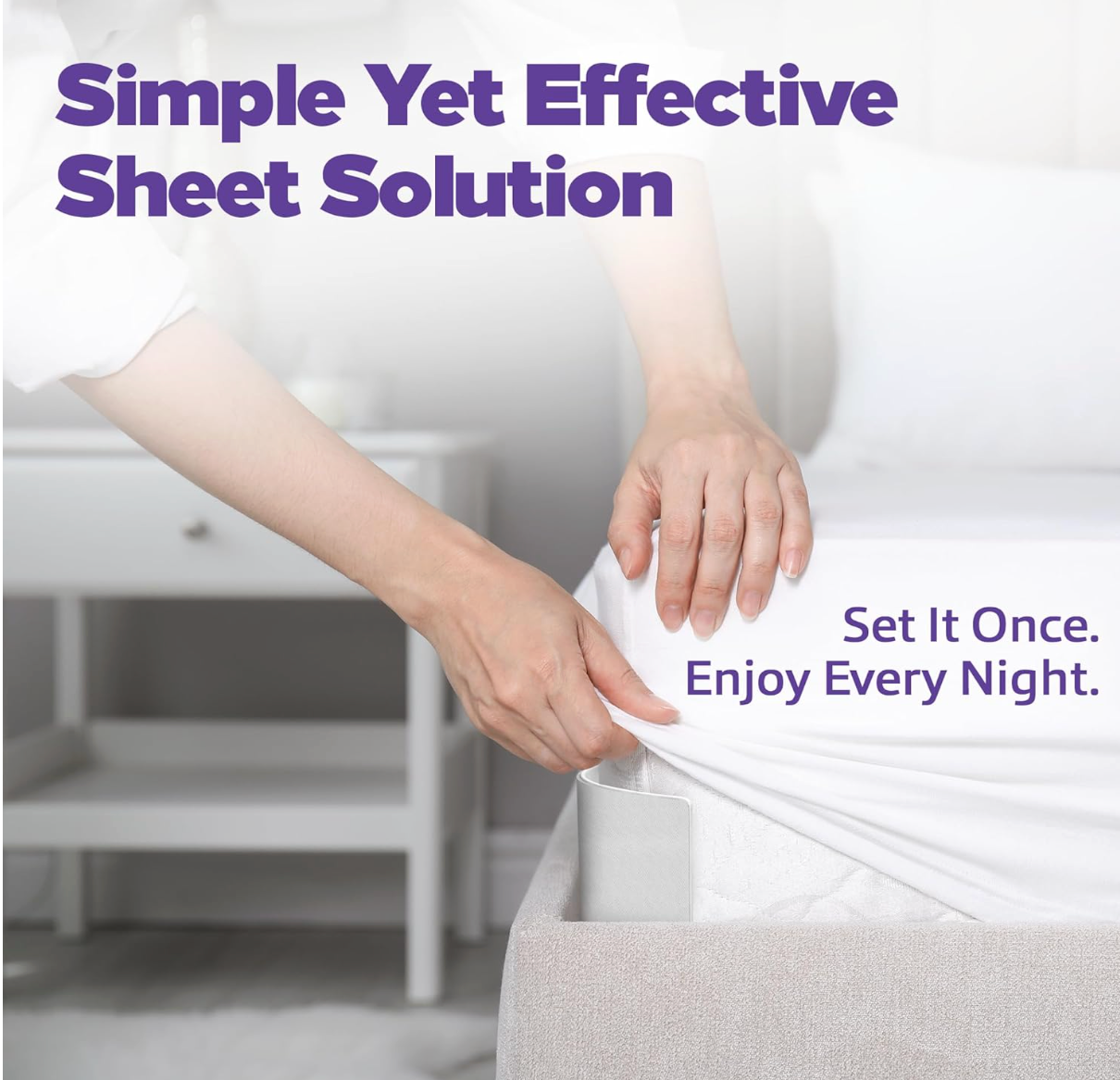 🛏️ SheetGrip™ – The Invisible Bed Sheet Holders That Actually Work